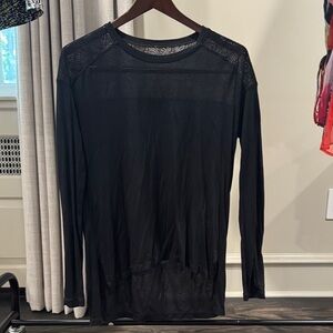 BCBG Long Sleeve Top with lace detail